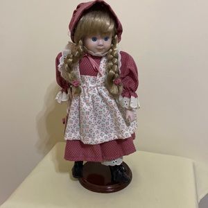 School Girl 13.5” Doll on stand